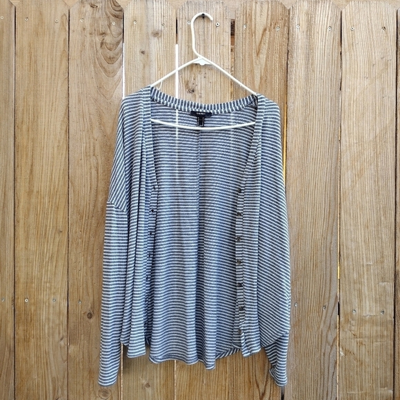 Forever 21 - Striped Dropped Shoulder Sweater - Picture 11 of 12